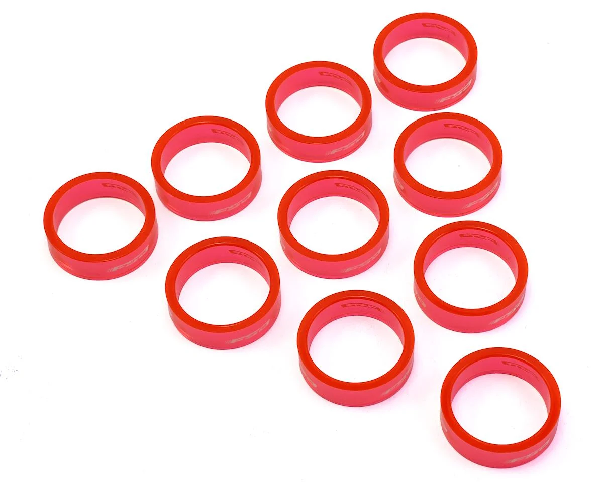 Full Speed Ahead PolyCarbonate Headset Spacers (Red) (1-1/8") (10) (10mm)